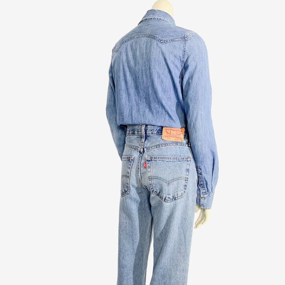 Vintage Cotton Denim Western Shirt by DIESEL / Made in Romania / size Small - Picture 8 of 15